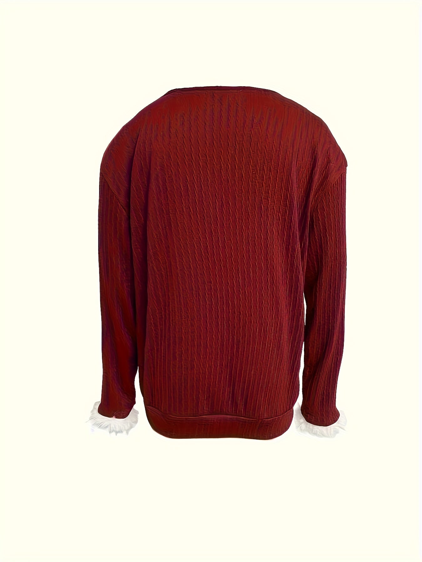 Women's V-Neck Plush Sweater Blouse - Soft Warm Winter Sweaters Suitable for Fall & Winter, Casual Solid Color Top, Machine Washable Cozy Sweating Layered Outfits