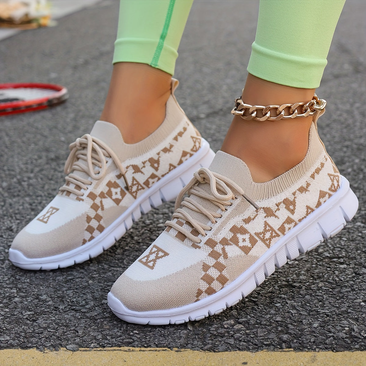 Women's Casual Sneakers Comfort Sport Shoes Fabric Knit Breathable Slip-On All-Season Walking Flats - EVA Sole Non-Slip Athletic Running Footwear - Taizhou North America Europe Exclusive