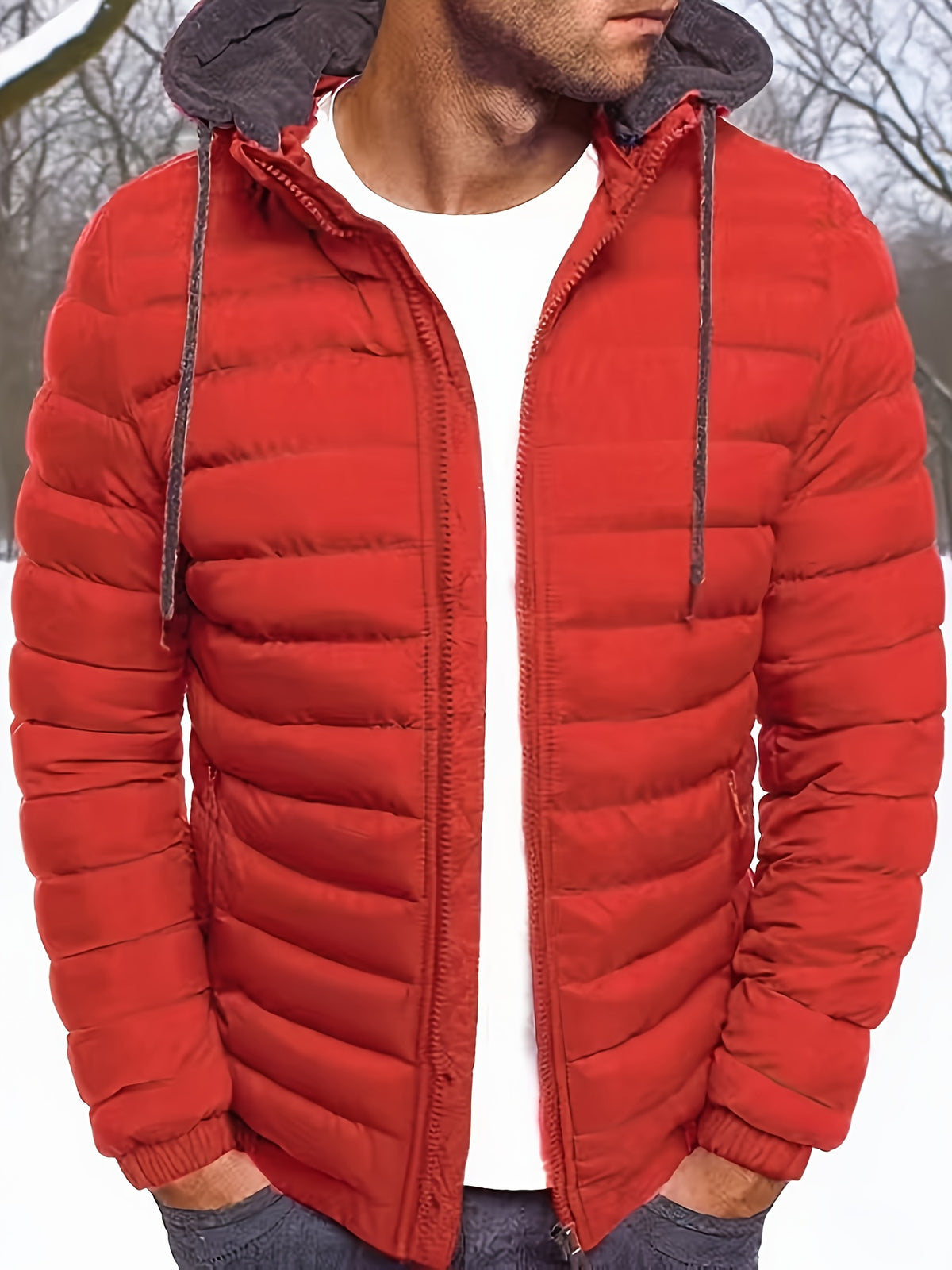 Men's Zipper Hoodie Jacket for Fall and Winter Casual Wear