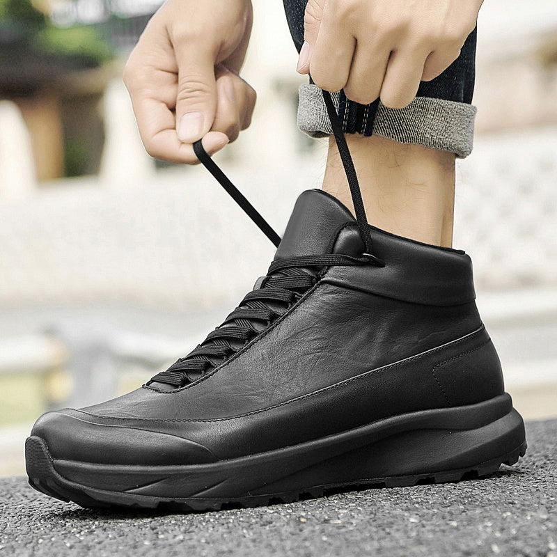Men's Light Luxury Slip-On PU Shoes for All-Season Style