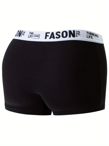 Men's Breathable Stretch Boxer Briefs - Comfortable Solid Colors