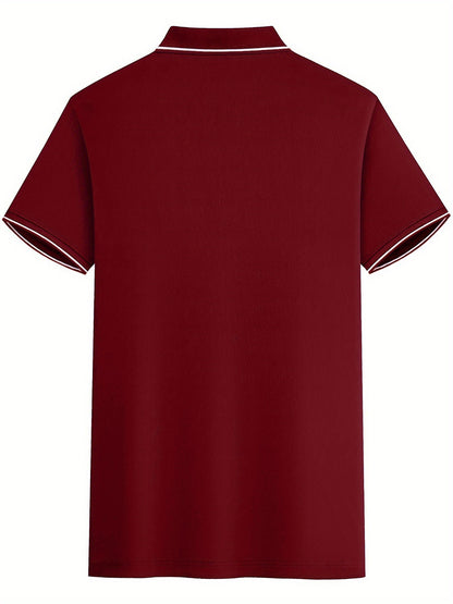 Men'S Stylish Polo Shirt with Milan Print, Perfect for Summer Sports And Casual Outings - ayq