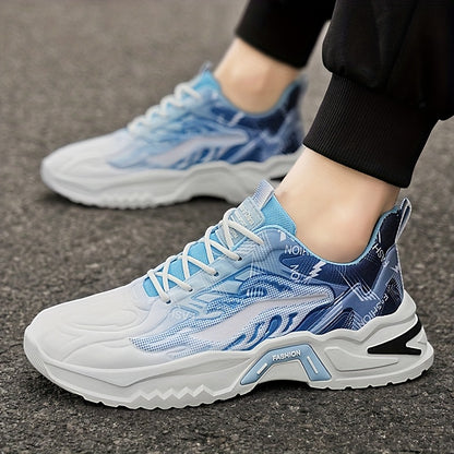 Men'S Breathable Mesh Casual Business Shoes - Low-Top Lace-Up Sneakers with Cushioned PVC Sole, All-Season Comfort for Daily Wear, Sports  Office, Grey/Black/White Design, Shoes Sneakers, Sleek Sporty Look, Comfortable Fabri