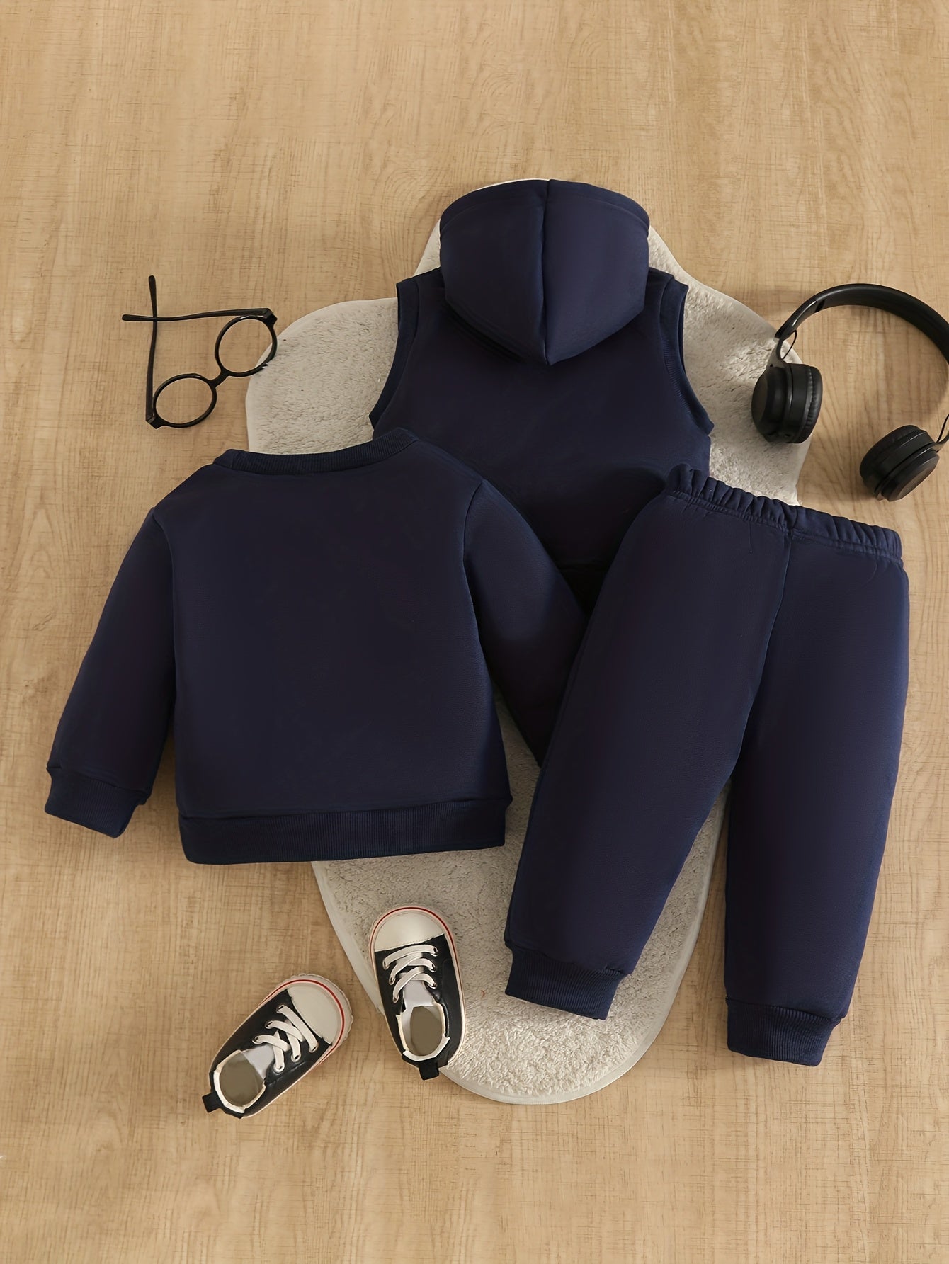 Toddler Boys 3-Piece Fall/Winter Pullover Set with Vest