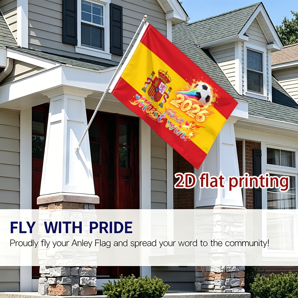 2026 Spanish Football Fan Cheer Banner - Polyester, Single-Sided