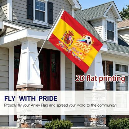 2026 Spanish Football Fan Cheer Banner - Polyester, Single-Sided