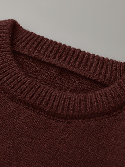 Men's Fashion Knit Sweater with Round Neck - Starry Pattern