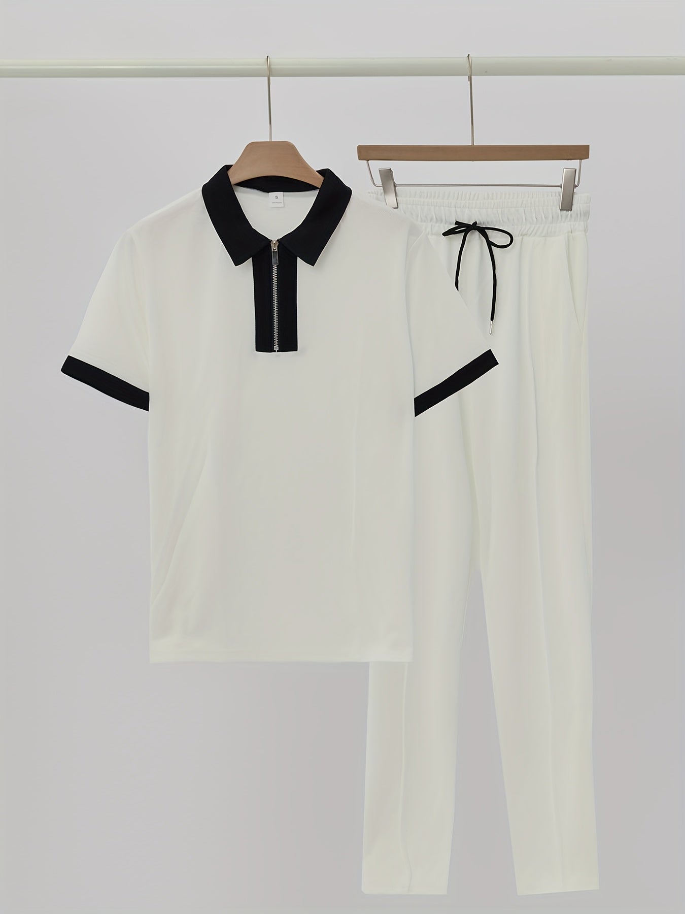 Men's Casual Two-Piece Set - Stretch Comfort Fabric - Suitable for Spring/Autumn Seasons - ayq