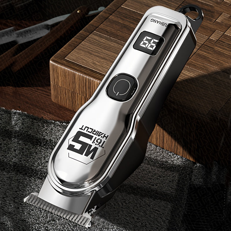 1 Men's Wireless Hair Clipper & Beard Trimmer with LCD Display, Professional USB Rechargeable Grooming Kit - Durble and Portatile for Father' Day/Birthday or Holiday Presents - ayq