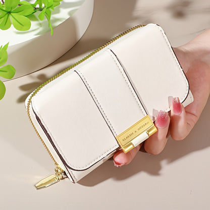 Women's Vintage PU Wallet - Long Wallet with Snap Closure & Zipper Coin Pocket, Credit Card Holder & Coin Purse, Nylon & Oil-Tanned for Everyday Use, Travel, - Women's Money Holder