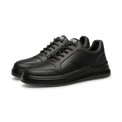 Men's Genuine Leather Casual Platform Sneakers - Breathable Spring Sho
