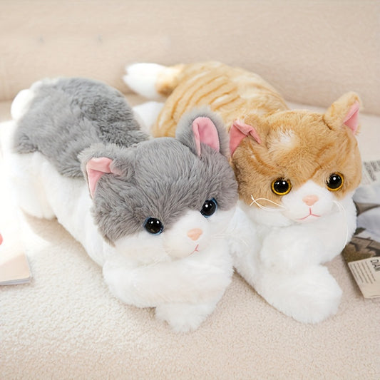 50Cm/19.68In Adorable Plush Toy of a Cat, Perfect for Family Companionship, Soft Stuffed Animal Pillow, Imitation British Shorthair Cat, Ideal Gifts for Loved Ones