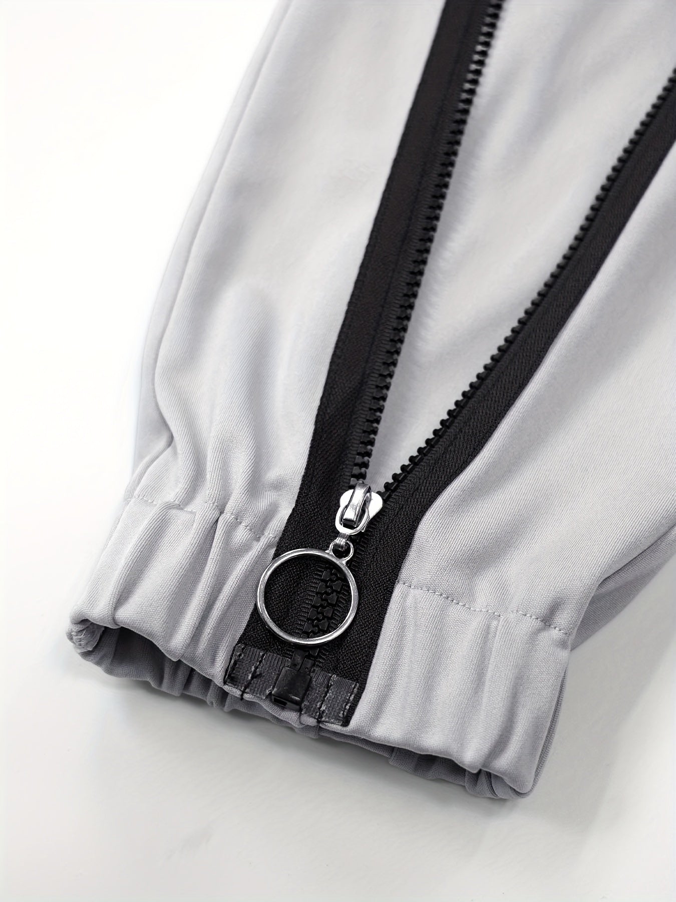 Cross-Border Women'S Two-Piece Set with Zip Long-Sleeve Top And Pants Featuring a Patchwork Zip Design, Casual Outfit