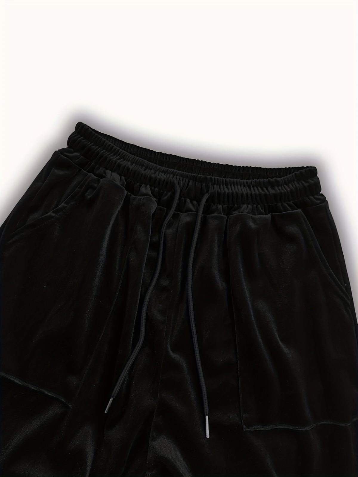 Women’s Elegant Velvet Crop Top & Wide-Leg Pants Set for Spring/Fall