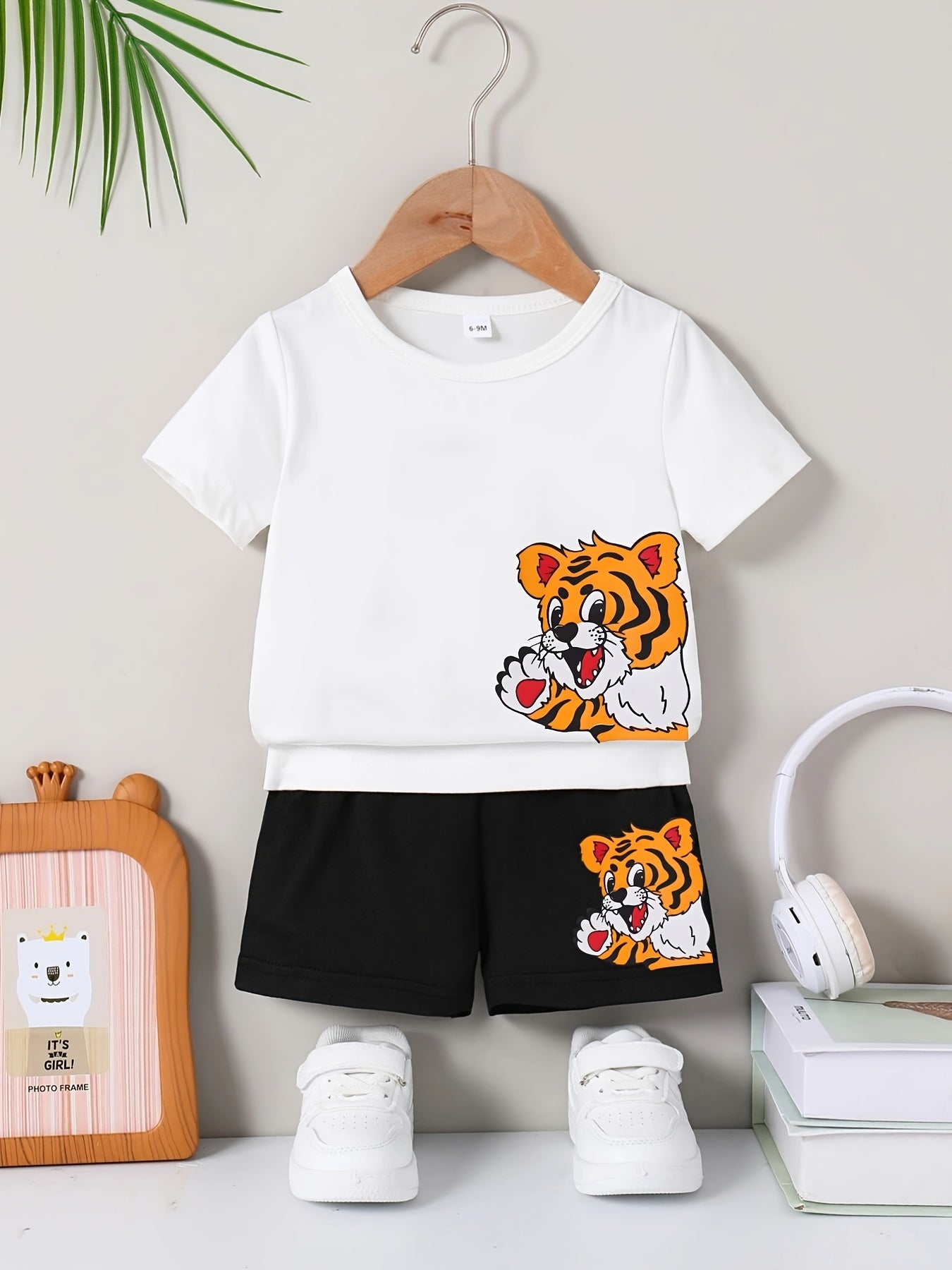 Summer Baby Boys & Girls Cute Tiger Print Short Set