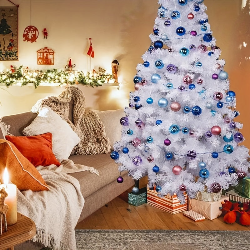 Fei Rui 24pcs Classic Mini Christmas Ball Ornaments, Shatterproof Plastic Hanging Decorations for Holiday, Wedding, Party - Versatile for Christmas, Hanukkah, Easter, Thanksgiving, Halloween Decor