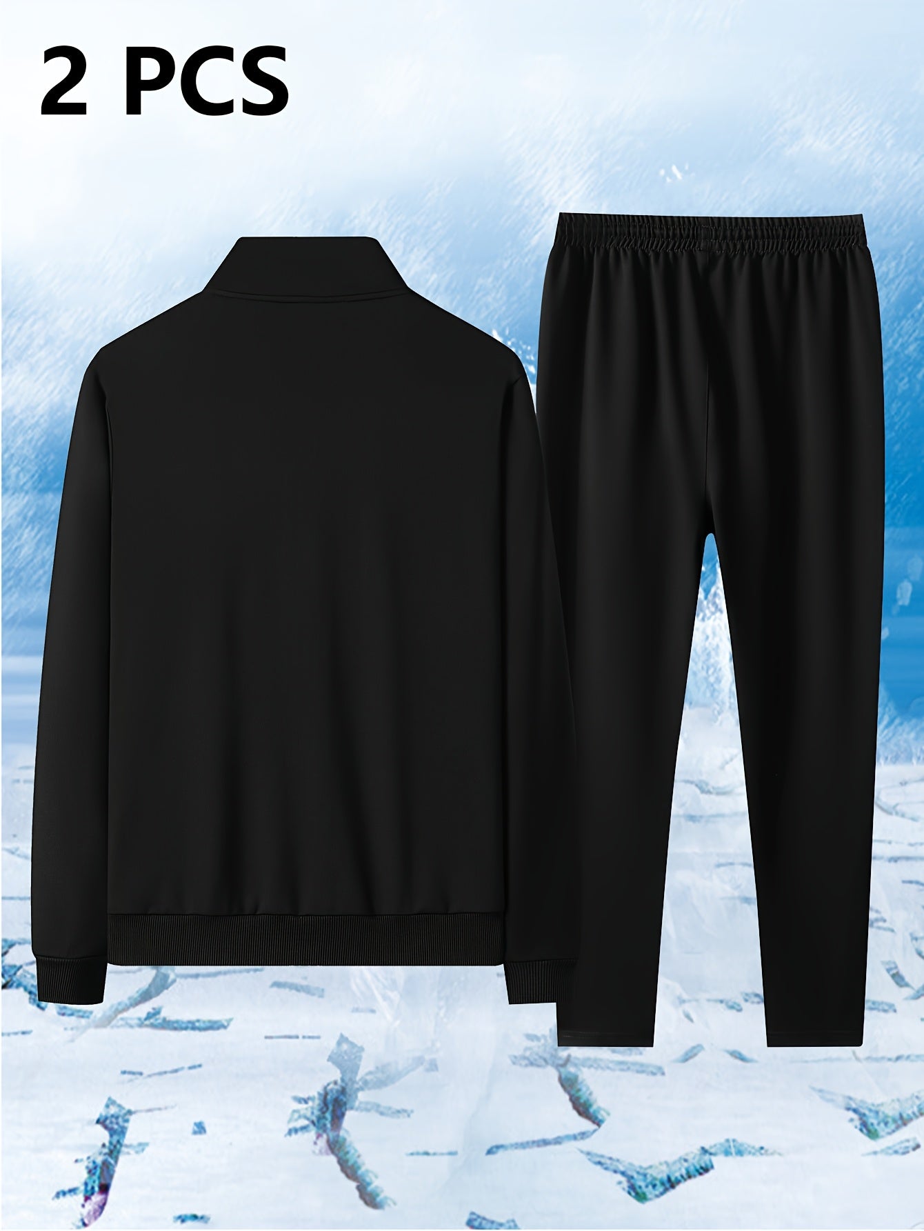 Men's Spring/Fall Stand-Up Collar Sports Cardigan Suit