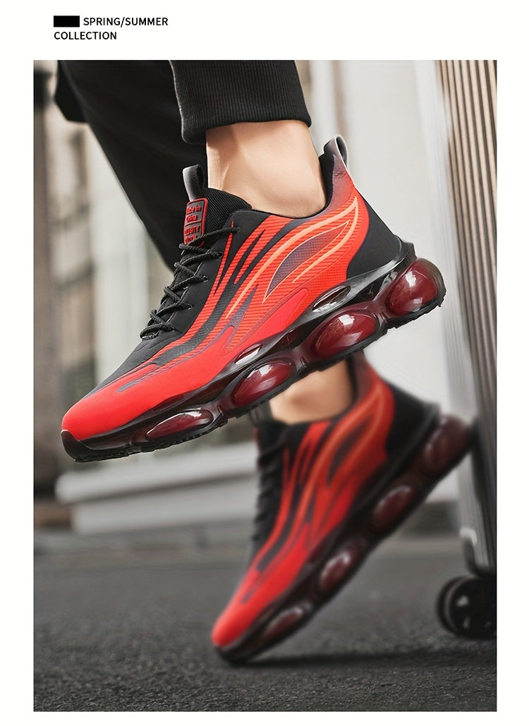 A Pair of Men'S Lightweight Outdoor Walking Shoes, Versatile Sneakers Suitable for Travel And Hiking, Offered in Black, Red, And Light Blue - ayq