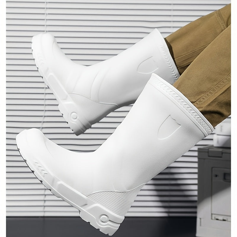 Men's Tall Lightweight Waterproof EVA Rain Boots for Outdoor