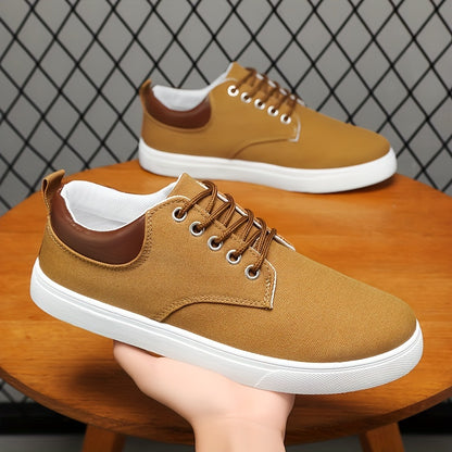 Classic Canvas Skate Shoes for Men in Spring And Summer - Breathable, Non-Slip, And Durable Lace-Up Sneakers, Perfect for Everyday Casual Wear