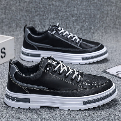Men's Mid-Top Casual Sport Shoes with PU Upper