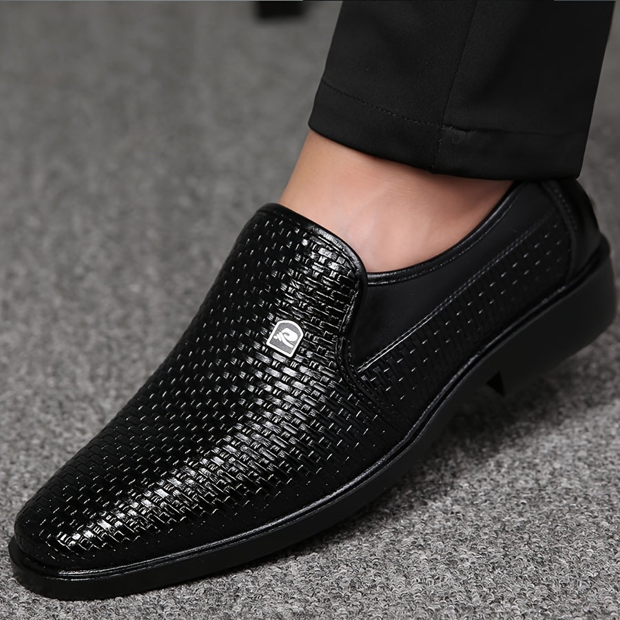 Men's Winter Plush-Lined Business Casual Slip-On Shoes