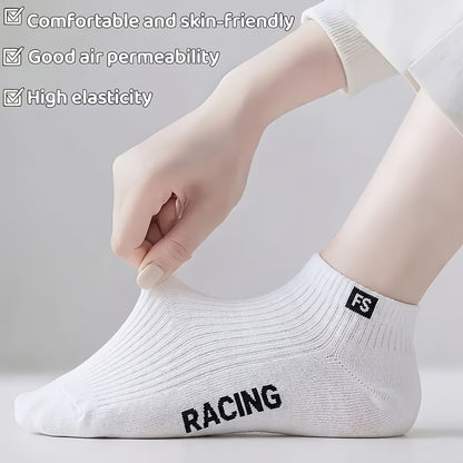 6 Pairs Men's Breathable Short Athletic Socks for Summer