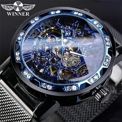 A Genuine Mechanical Watch With A Hollow Design For Men, A Stylish And Cool Famous Watch, A Tech-savvy And Luxurious Hot Sale Men's Watch, A Casual And Versatile Branded Wristwatch.