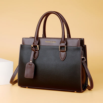 LABOONOO Minimalist PU Handbag with Adjustable Strap and Zipper