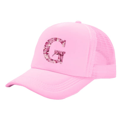 Kids Pink Mesh Bowknot Baseball Cap Breathable Lightweight