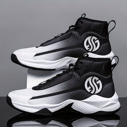 Unisex Fashion Sports Sneakers - Casual Street Athletic Running Shoes with Breathable Fabric Upper, Mid Top Lace-Up, Rubber EVA Sole, All-Season Comfort, Round Toe for Training  Basketball