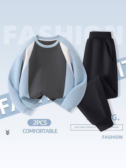Boys' Cotton Blend Sweatshirt & Sweatpants Set for Fall