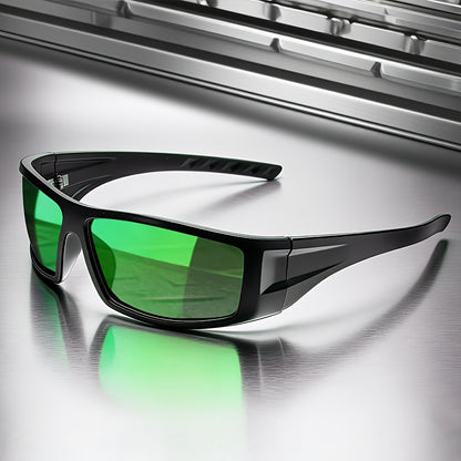 Polarized Sports Sunglasses with Black Full Rim Frame for Men & Women