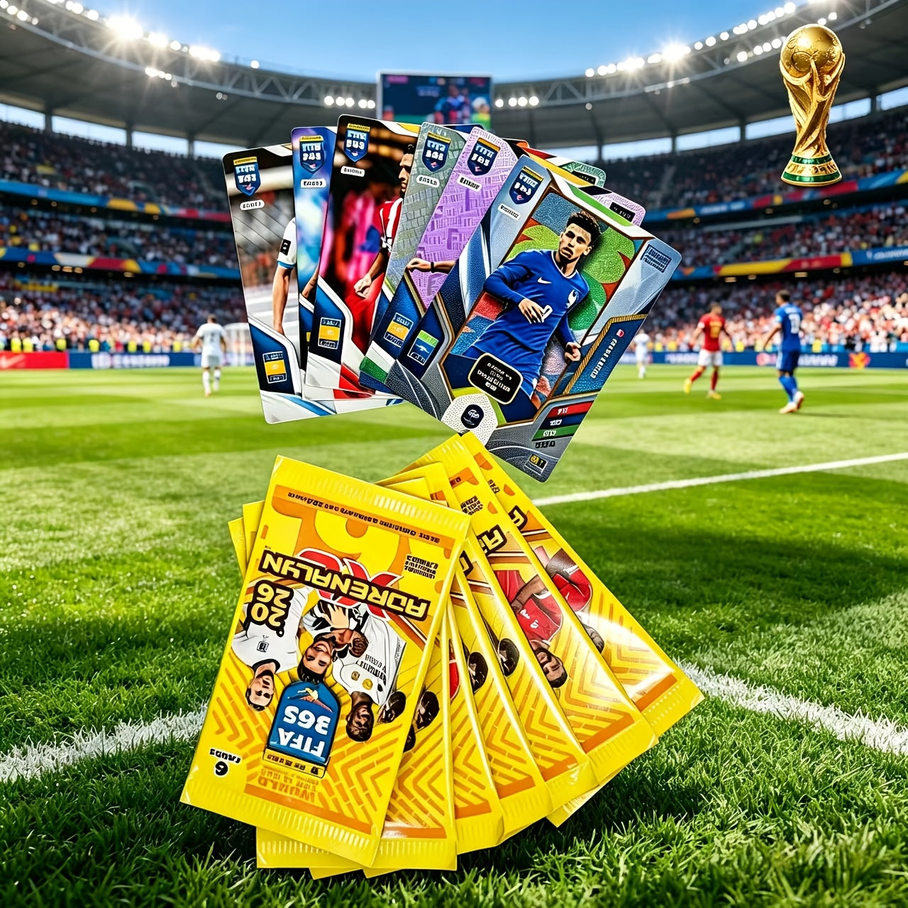 2026 World Cup Football Star Collector Card Pack - 6 Random Cards