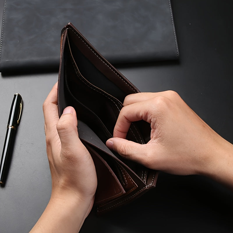 Travel Accessories Travel Wallet Premium Men's Card Holder Daily Use ID Case with 8 Card Slots Unisex Ticket Holder Coin Purse Suitable for and Middle-Aged Christmas Gift