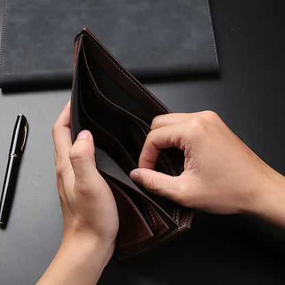 Travel Accessories Travel Wallet Premium Men's Card Holder Daily Use ID Case with 8 Card Slots Unisex Ticket Holder Coin Purse Suitable for and Middle-Aged Christmas Gift