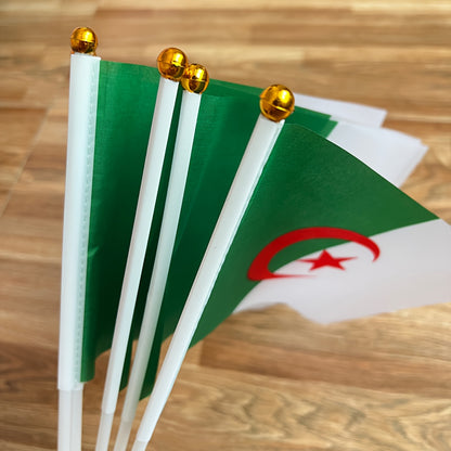 Algerian Handheld Polyester Flags 14x21cm Set of 6