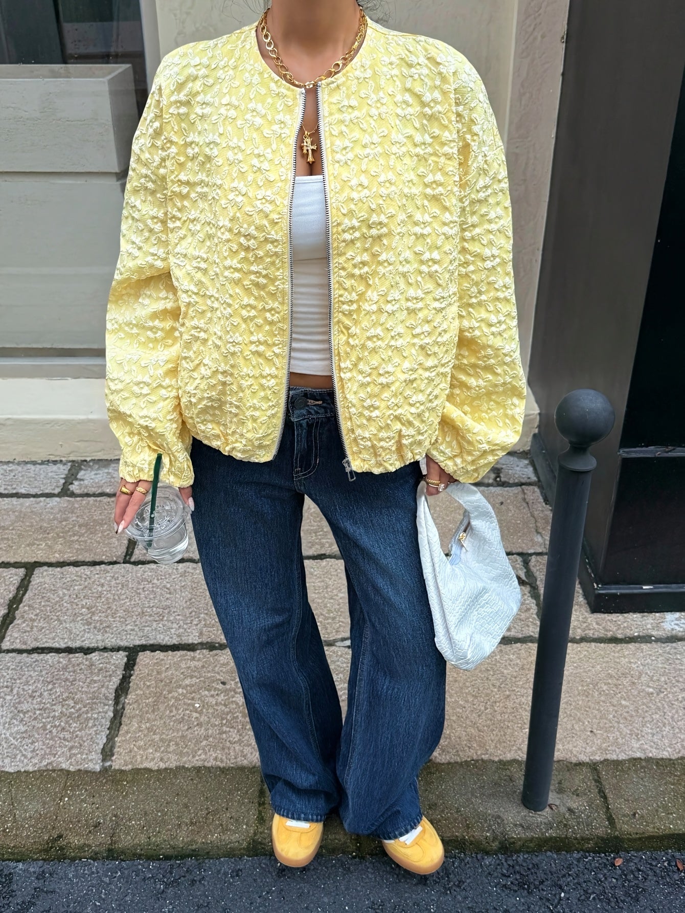 Solid Color Zip-Up Casual Jacket