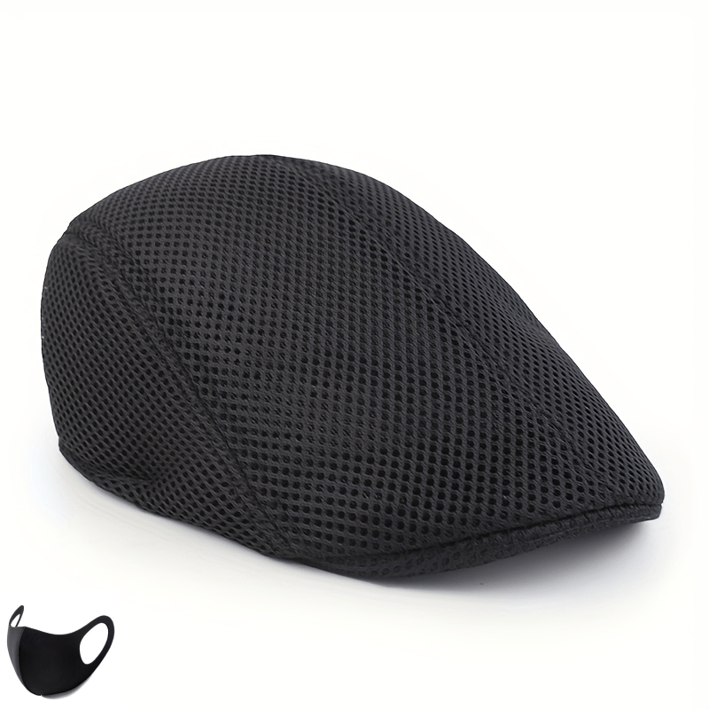 Men's Lightweight Breathable Mesh Beret Cap - Casual Summer Hat