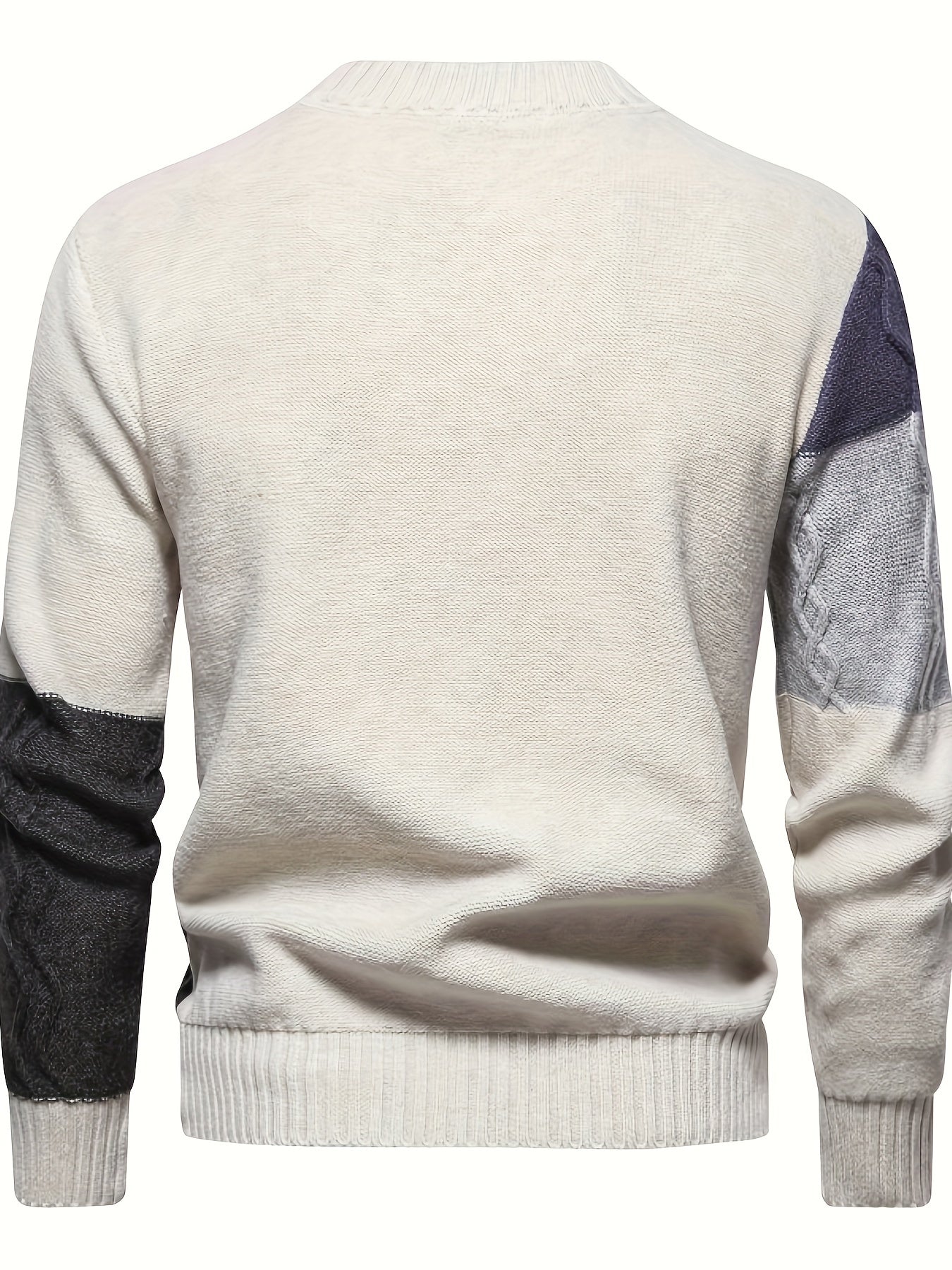 Men'S Colorful Jacquard Pullover Sweater with a Round Neck for Autumn And Winter