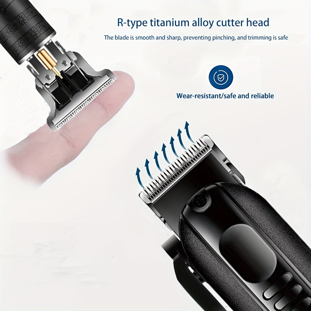 2pcs/3pcs Professional Men'S Hair Clipper - Cordless and USB Rechargeable Beard Trimmer with Limit Comb, Ideal for Haircutting and Beauty, Barber Clippers, Grooming Essentials, Sleek Design, Durable Construction, Personal Car - ayq