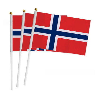 3pcs Portable Hand-Waving Flags for Sports Fans and Events