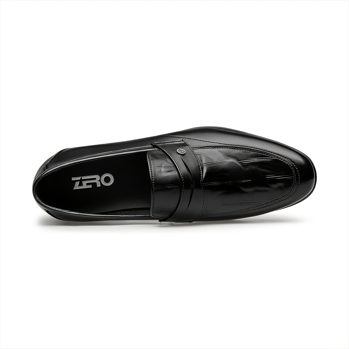 Men's Leather Embossed Loafers Casual Business Slip-On Shoes