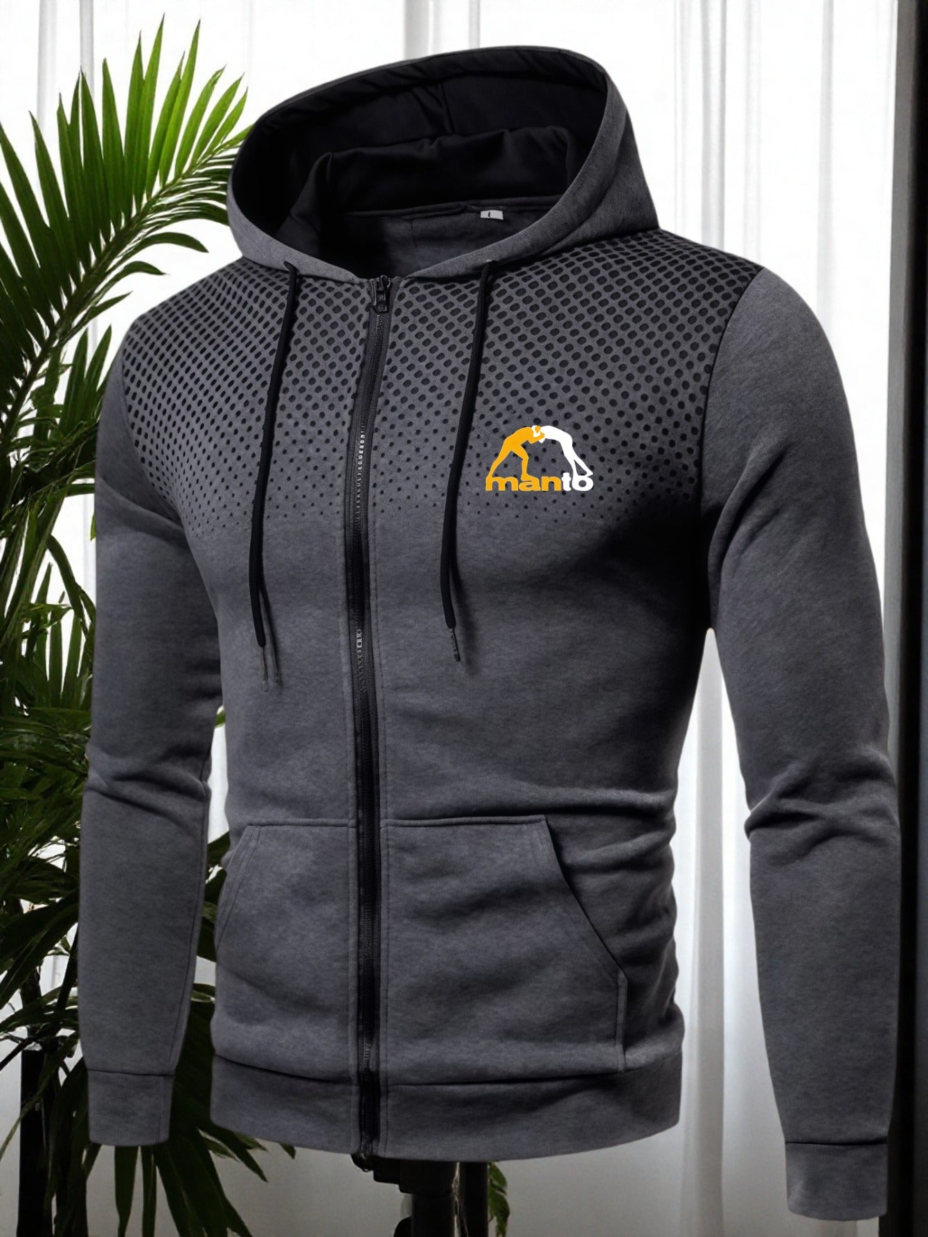 Men'S Electric Hooded Zipper Jacket - Full-Zip Workwear Coat with Belt Pocket, Heavy-Duty Construction, Full-Zip Closure & Belt Design for Plumbers, Casual Wear, Durable Fabric, Outdoor Workers