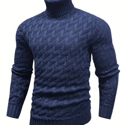 Autumn/Winter New High-neck Knitted Pullover, Trendy and Versatile, Perfect for Casual and Business Occasions