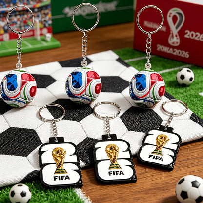 FIFA 2026 USA-Mexico-Canada Soccer Keychain Set - 6/8pcs Zinc Alloy