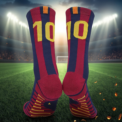 Men's Mid-Length Football Socks with Anti-Slip Grip