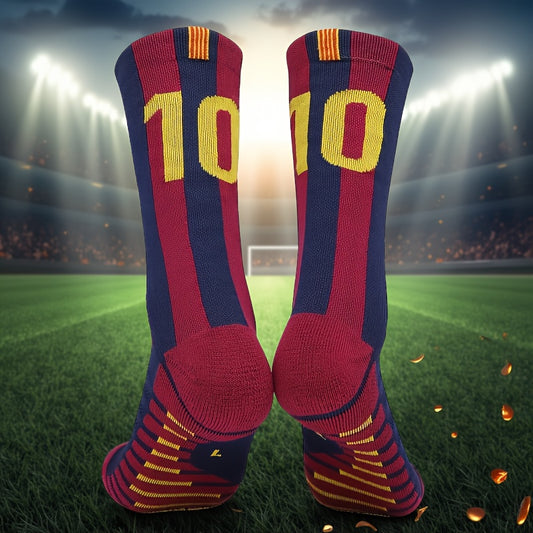 Men's Mid-Length Football Socks with Anti-Slip Grip