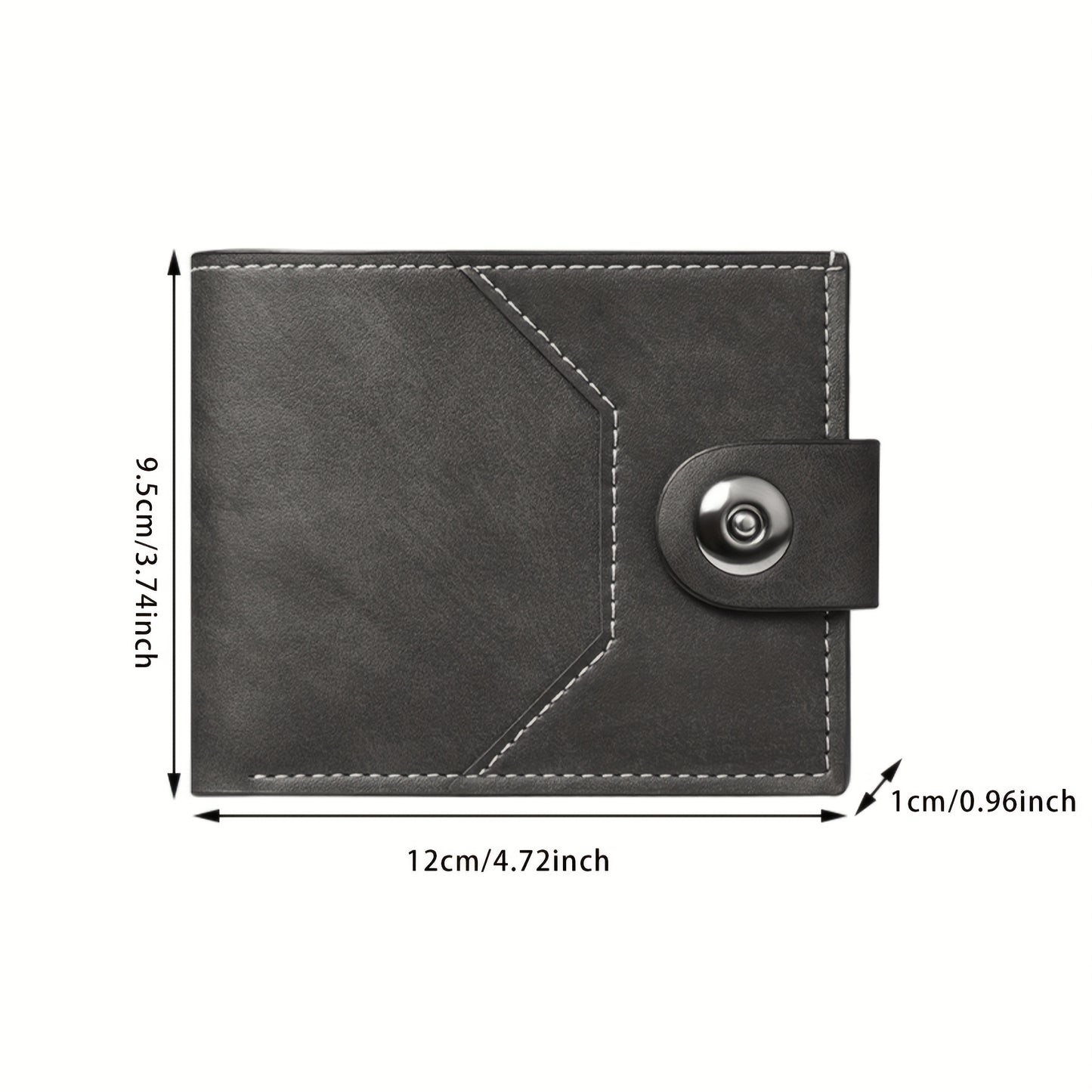 1pc Custom Unisex Wallet, Personalized Initial Name Gender-Neutral Business Wallet with Snap Closure, Multiple Card Slots, Credit Card Holder, Coin Purse, Available in Black, Dark Brown, Light Brown