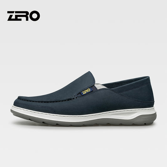 Men's Lightweight Leather Casual Loafers with Soft Heel Counter